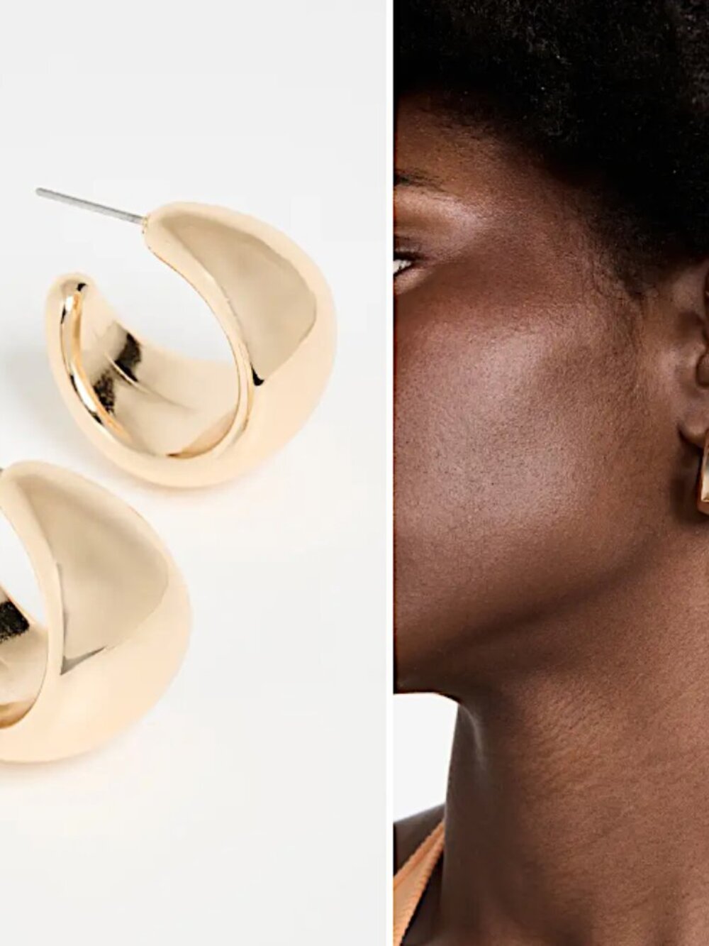 NEW Anthropologie Shashi Kasumi Gold Hoop Earrings